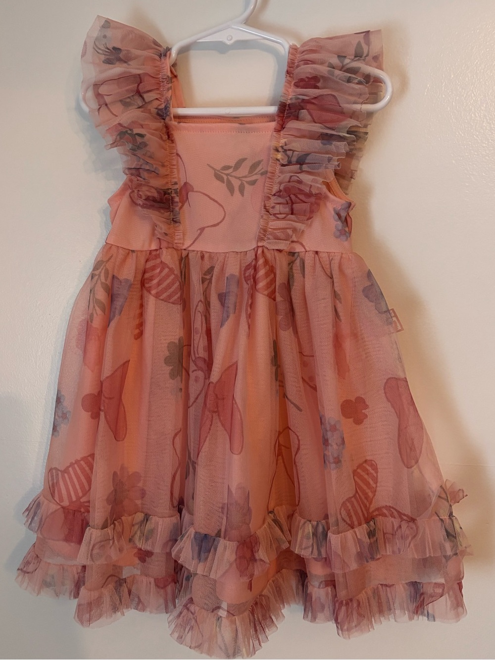 Disney Junior Minnie Mouse Pink Ruffle Tulle Dress